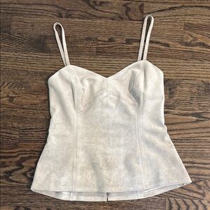 BCBGMaxAzria Marci Faux Suede Corset Tank